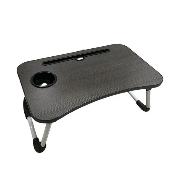 Mesa de Apoio Dobrável Multifuncional Bandeja Mdf Preto