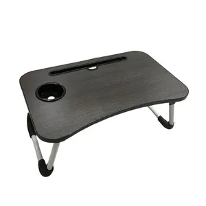 Mesa de Apoio Dobrável Multifuncional Bandeja Mdf Preto