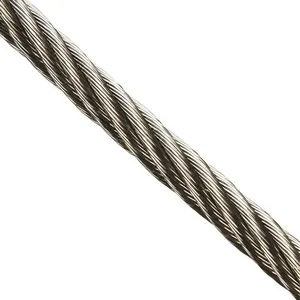 Cabo Aço Galvanizado sem Revestimento 6x7 Vias por Metro São Raphael Cabo Aço Galvanizado sem Revestimento 6x7 Vias 1/16"(1,6mm) por Metro