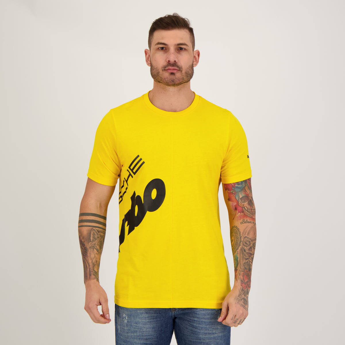 Camiseta Puma Porsche Legacy Logo Amarela