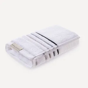 Toalha de Lavabo/Visita Karsten Fio Penteado Lumina Branco/ Cinza