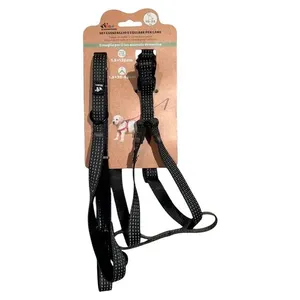 Peitoral E Guia Para Cães Bravo Mascotes G 1,5x120cm P 1,5x30-50cm (MP)