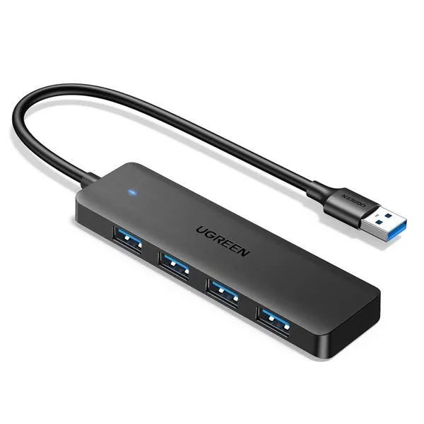 Hub Ugreen USB 3.0 4 portas USB CM219 Cinza