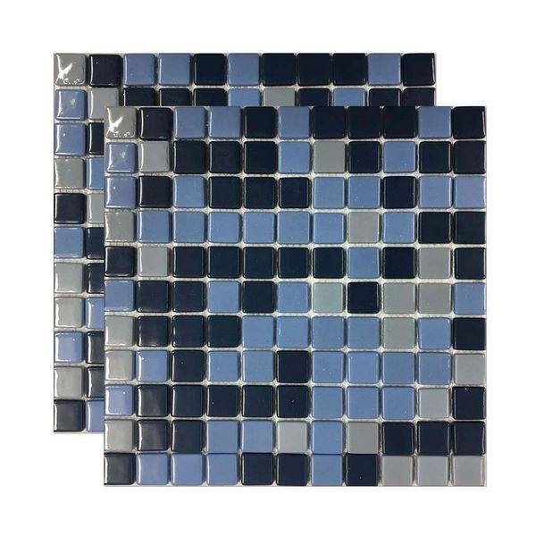 Pastilha de vidro Ecolgic Mescla Natural 30x30cm azul Royal Gres