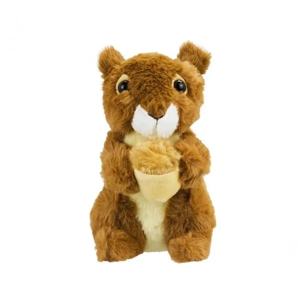 Bichinho de Pelúcia Esquilo Marrom Noz 18cm com Olhos de Plástico em Poliéster Fofo Bichinho de Pelúcia Esquilo Marrom Noz 18cm em Poliéster com Enchimento Fofo
