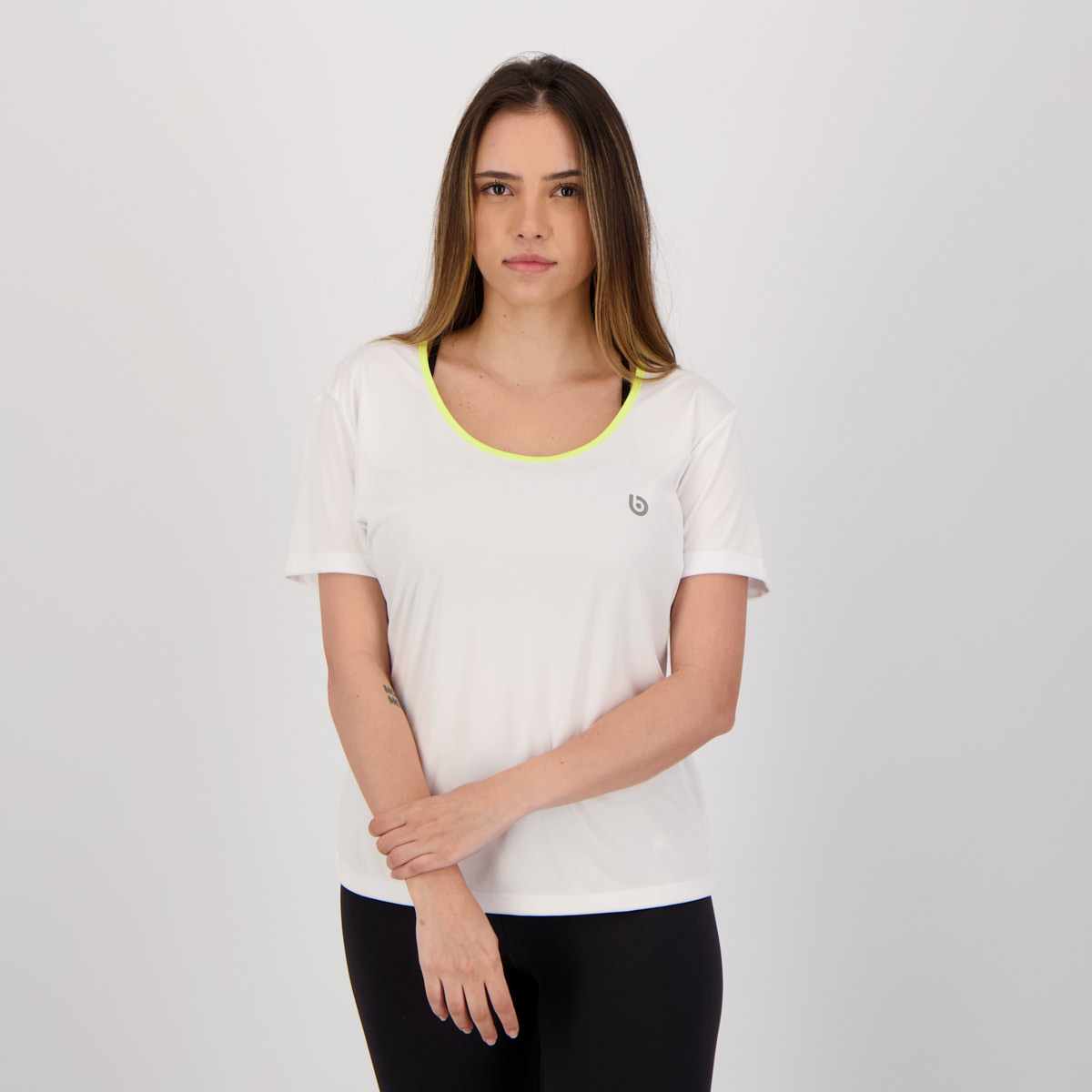 Camiseta Area Glossy Feminina Branca