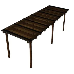 Kit Policarbonato Bronze 4mm 6,00m X 1,50m - Perfis Naturais