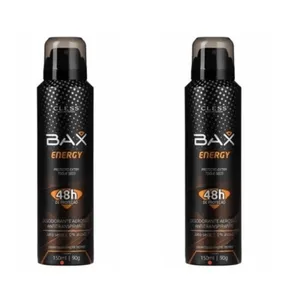 Kit c/2 Unidades de Desodorante Aerosol Bax 150ml Energy Men