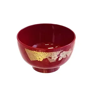 Tigela Japonesa Watts Plástico Para Sopa 350ml Vermelho (MP)