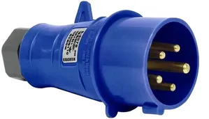 Plugue industrial 2P+T 16 A 127V~ terra posição 4H cor amarelo IP44 STECK