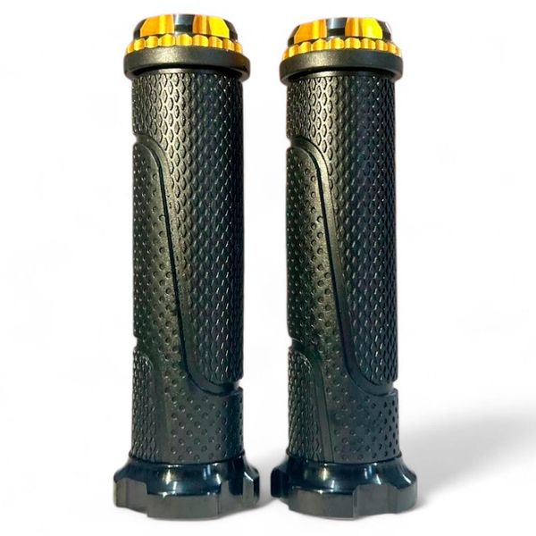 Manopla Para Moto BHD Universal Tracking Sem Roldana Preto E Amarelo (MP)