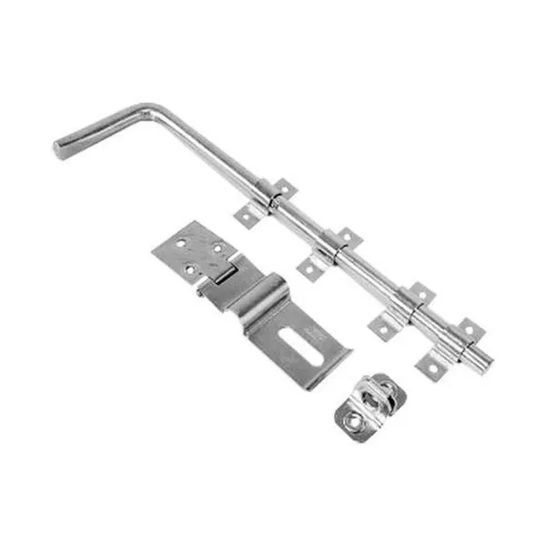 Ferrolho para Portão com Porta Cadeado 30CM Modelo 30cm para Reforçar Segurança em Aço Resistente Loth Ferrolho para Portão com Porta Cadeado 30CM Modelo 30cm em Aço Resistente para Maior Segurança Loth