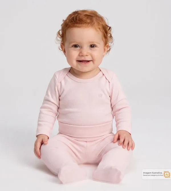 Conjunto Body Cós Confort Rosa Rosa - M