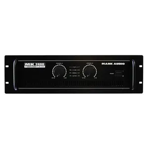Amplificador de Potência MK2400 400W RMS Classe AB Proteção Contra Curto-Circuito Mark Audio Amplificador de Potência MK2400 400W RMS Classe AB Mark Audio
