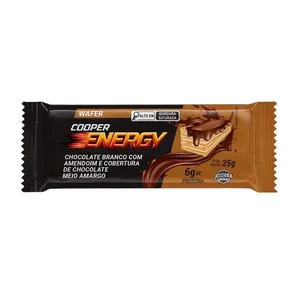 Wafer Cooper Energy Sabor Chocolate Branco com Amendoim 25g