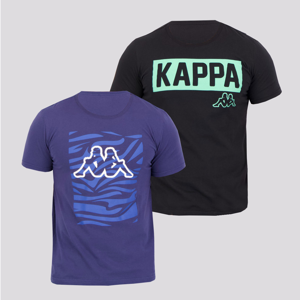 Kit de 2 Camisetas Kappa Since Preta