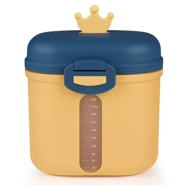 Dispenser Fórmula Bebê Accmor Amarelo Portátil com Colher Nivela 360g