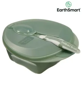 Tigela com Colher e Tampa Moss Vital Baby - VL445039 Verde