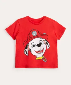 camiseta infantil manga curta patrulha canina vermelho 1