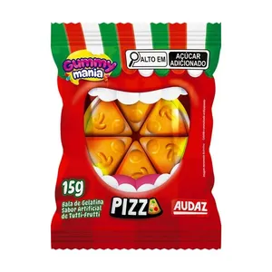 Bala Gummy Mania Pizza 15g Tutti-Frutti 027050027 - Audaz