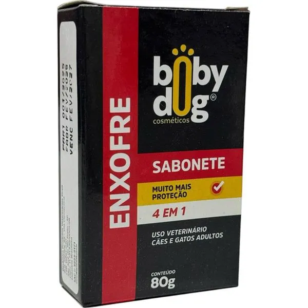 Sabonete De Enxofre Boby Dog Para Cães E Gatos 80G (MP)
