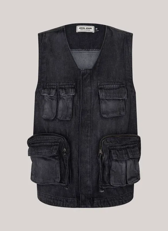 Colete Jeans Cargo Venice John John Masculino GG