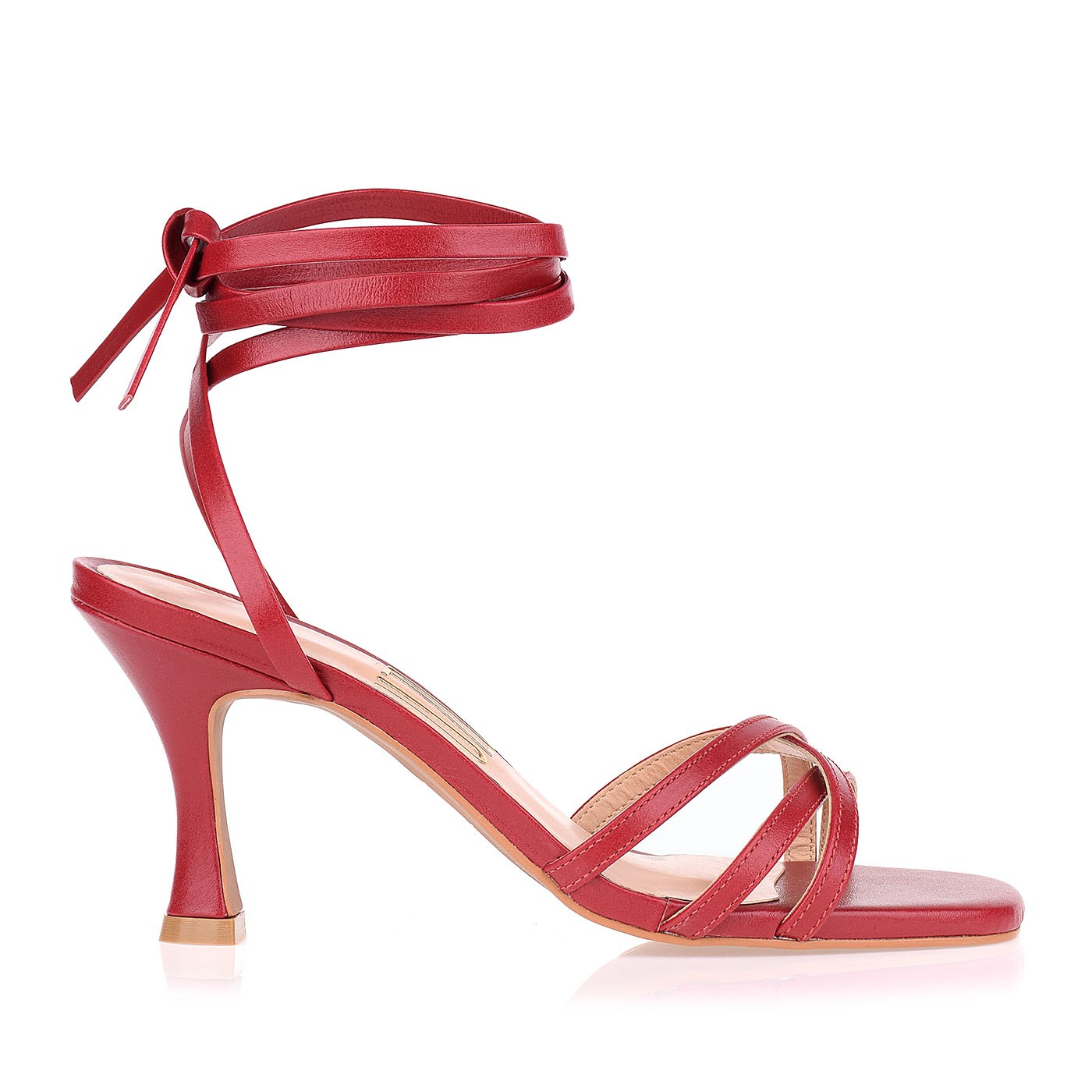 Sandália Salto Flare Médio Lace-up