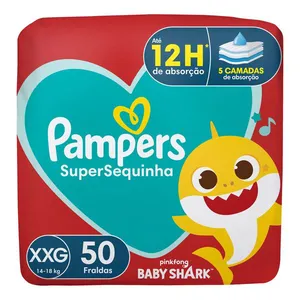 Fralda Pampers Supersequinha Tamanho XXG 50 Unidades