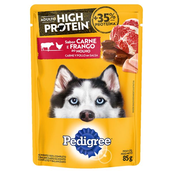 Alimento para Cães Adultos Pedigree High Protein Carne e Frango 85g
