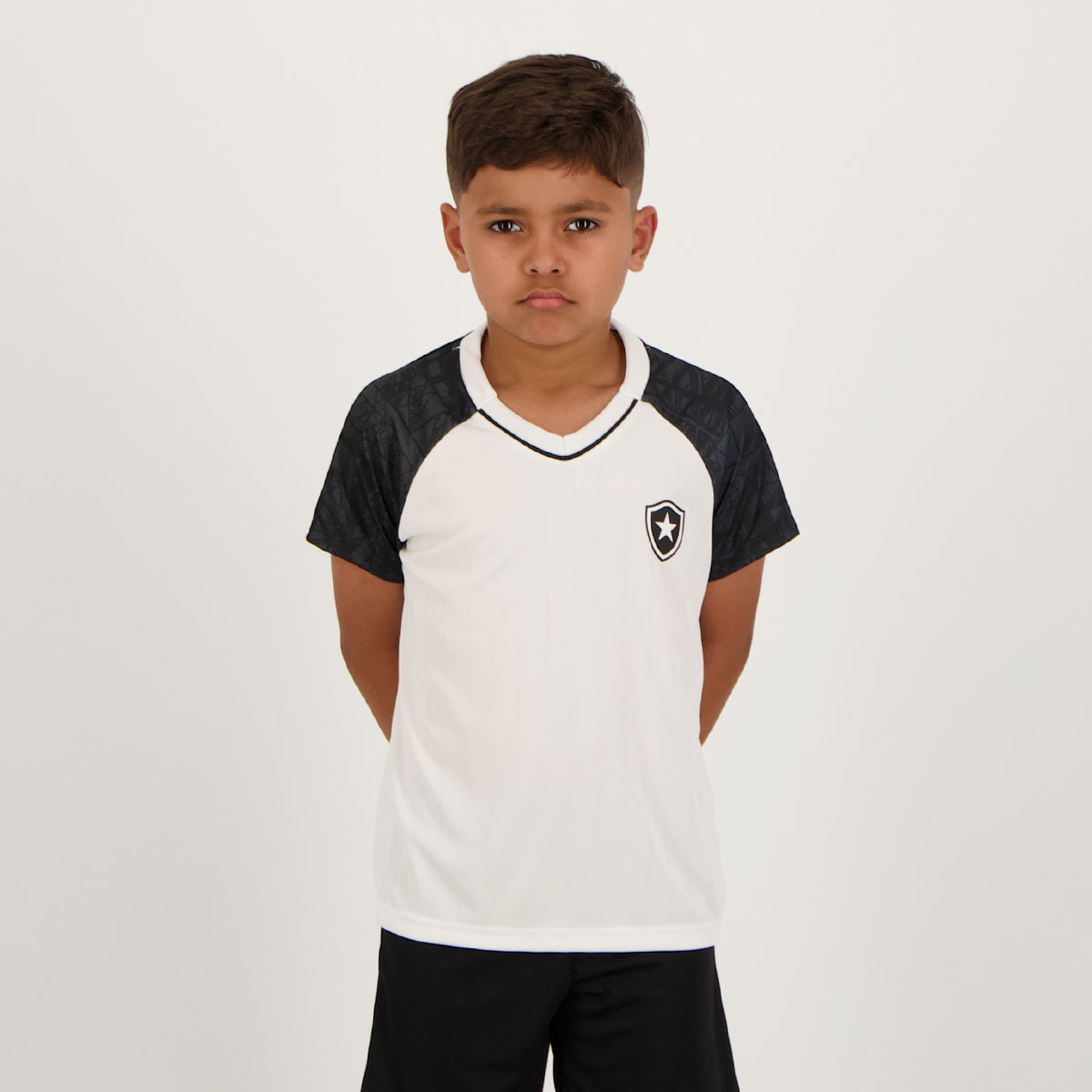 Camisa Botafogo Dawg Juvenil Branca e Preta