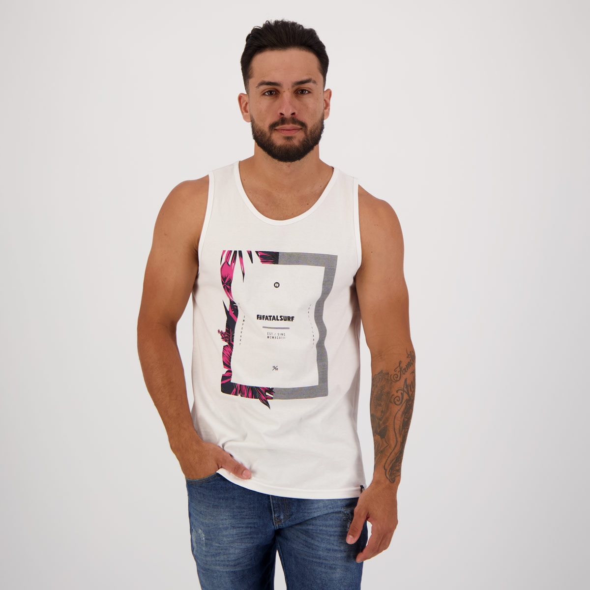 Regata Fatal Logo Basic Branca