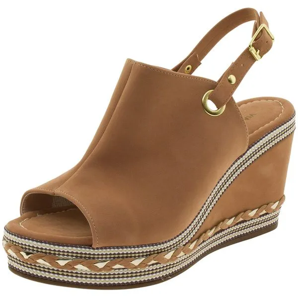 Sandália Feminina Anabela Via Scarpa - 129812619 CARAMELO 39