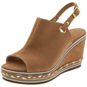 Sandália Feminina Anabela Via Scarpa - 129812619 CARAMELO 39