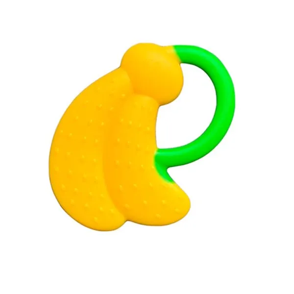 Mordedor Sensorial de Silicone Banana Macio Amarelo Love