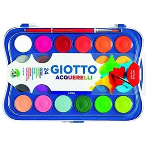 Aquarela Em Pastilha Acquarelli 24 Cores Giotto