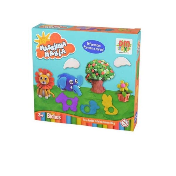Leão Massinha Mania Bichos - DM TOYS DMT6632