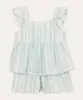 conjunto infantil curto com lurex listrado azul 3