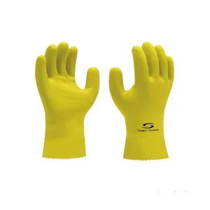 Luva de látex Household tamanho G CA 33326 amarela Super Safety