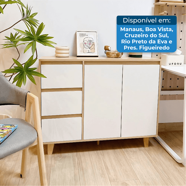 Armário Sala de Estar Branco YIJIADA T-BI