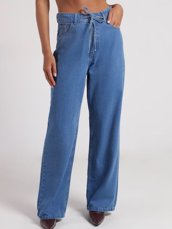 Calça Jeans Wide Leg Autentique Feminina AZUL 44