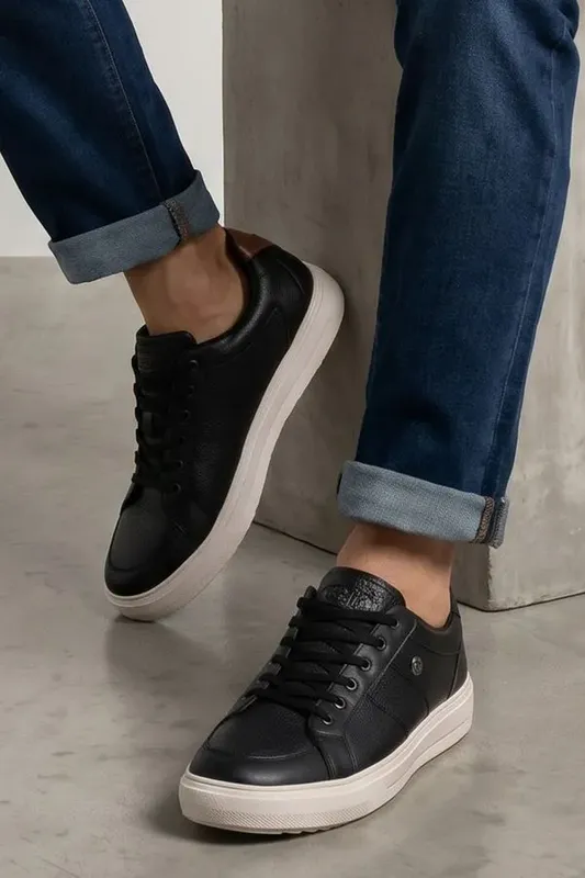 Tênis Casual Design Moderno Confortável Polo Wear Preto