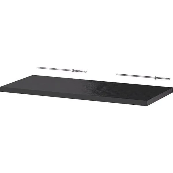 Prateleira MDP 45X20CM Fixação Parafuso Organizador de Objetos Moderno Preto Souza Office Prateleira MDP 45X20CM Organizador Moderno Preto Souza Office