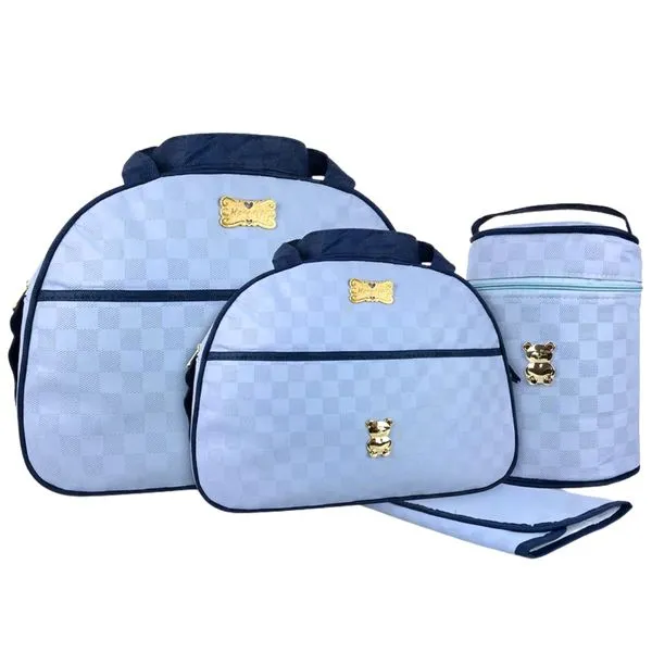 Kit Bolsas Maternidade Mave Baby 1053/1054 Azul Claro