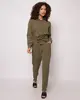 Calça Feminina Berry & Co. Reta com Bolsos e Amarração Verde M