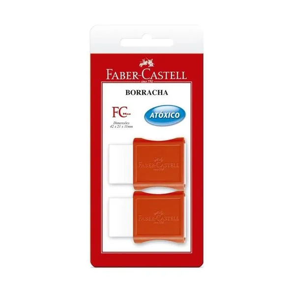 Borracha Faber-Castell com Capa Branca BORRACHA FABER CASTELL C/CAPA BRANCA