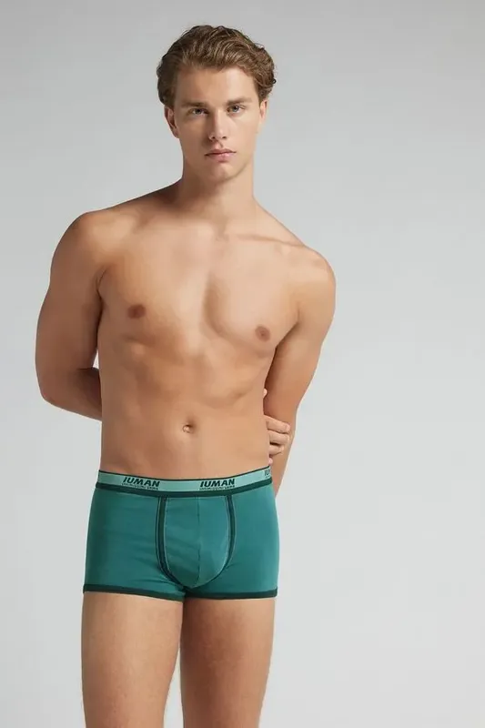 Cueca Boxer Washed Collection Em Algodão Supima - Verde M