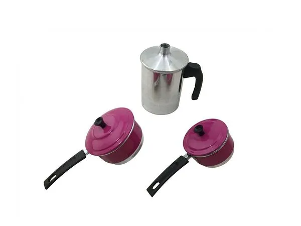 Cuscuzeiro Individual para Duas Pessoas Liso Rosa