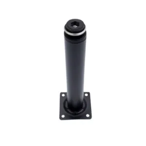Pé Redondo para Móveis com Regulagem Preto Jomarkits Pé Redondo para Móveis com Regulagem 100mm Preto