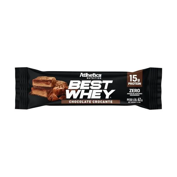 Barra De Proteína Best Whey 15g Atlhetica Nutrition Chocolate Crocante 62g