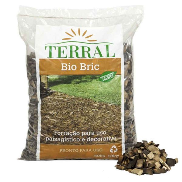Cavaco de Madeira Terral Bio Bric (B2) Sem Cheiro Vasos e Jardins 10kg (MP)